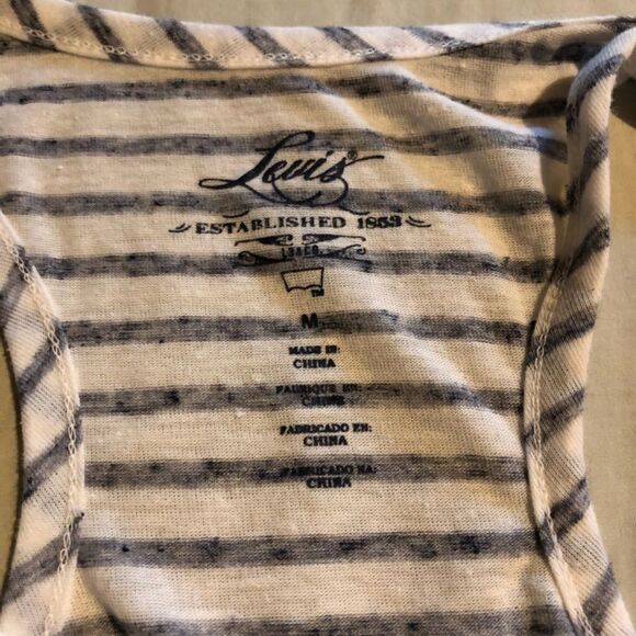 Levi’s Racerback Striped Tank Top M - Picture 7 of 11